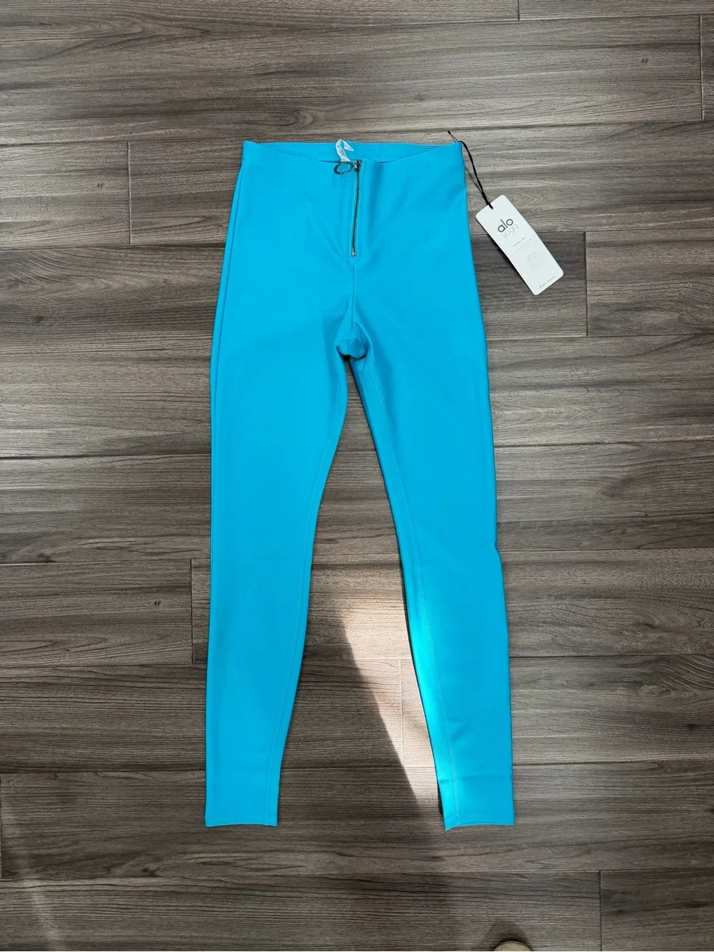 Alo Yoga Zip-Up Legging Aqua Blue